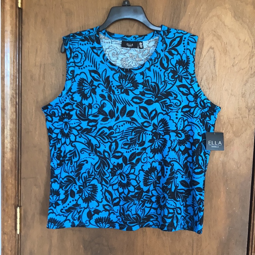 Ella lightweight sleeveless top with floral print size XL - Picture 9 of 17